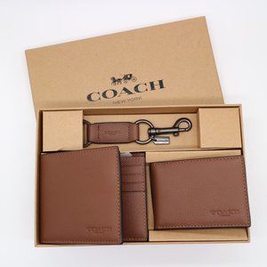 Coach Boxed Compact Id Wallet Trigger Snap Keyfob